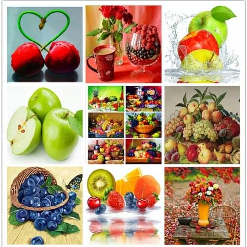 Hobby crafts Diamond embroidery fruit cherry heart 5d diamond painting mosaic pictures Handicraft diamond mosaic sale diy kits