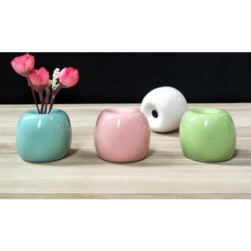 Car Ceramic Jewelry Apple Aromatherapy Bottle Ceramic Vase Crafts Home Decoration Wholesale Planter Pot Ceramic Pot