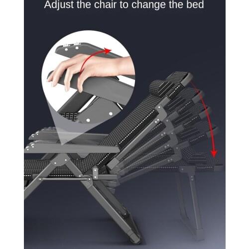 Recliner folding lunch break nap bed balcony home leisure chair beach portable chair lazy couch chair