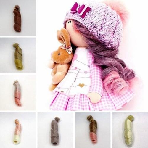 High Quality 15cm High Temperature Heat Resistant Doll Hair for 1/3 1/4 1/6 BJD Roman Curly Hair for Russian Handmade Doll