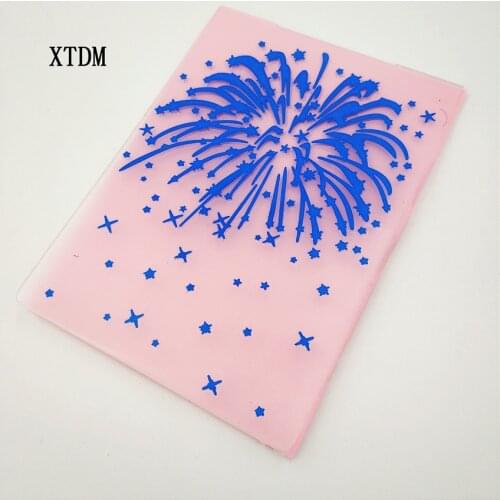 HOT plastic Fireworks template craft card making paper card album wedding decoration scrapbooking Emobossing folder