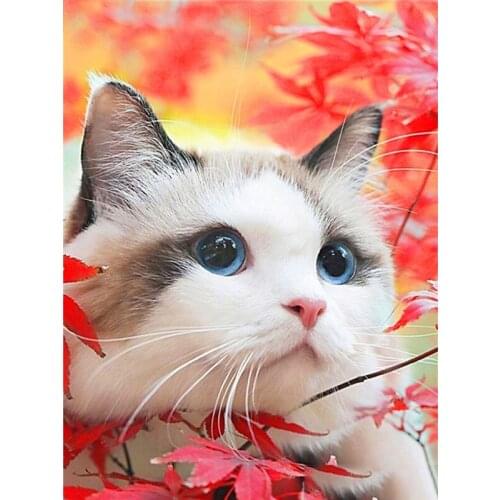 Love.Thanks Animal Dimond Painting Cat Diamond Art Mosaic Embroidery Kit Diamond Art Painting Kits