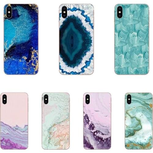 Soft Quinn Phone Pink Green Marble Agate Texture Print For Xiaomi Mi CC9 CC9E 9T mi10 mi9 mi8 note 9 10 pro lite SE Mi A1 A2 A3