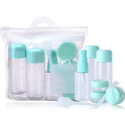 8pcs Travel Bottle Set Leak-Proof Refillable Toiletry Container For Shampoo Spray Bottles Cosmetic Bottles Random Colors Shipped