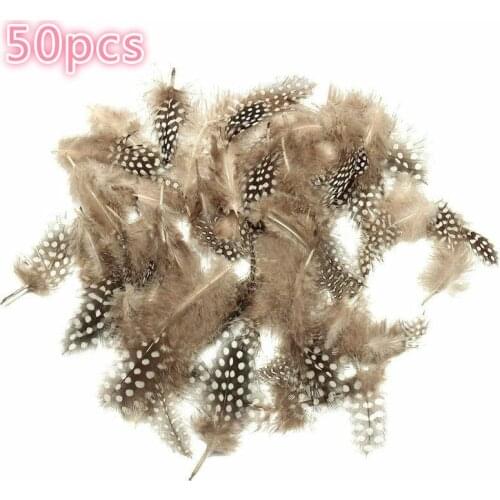 Natural Pearl Pheasant Feathers for Jewelry Making 4.5-10CM Spotted Chicken Feathers for Crafts DIY Accessories Feather Plume