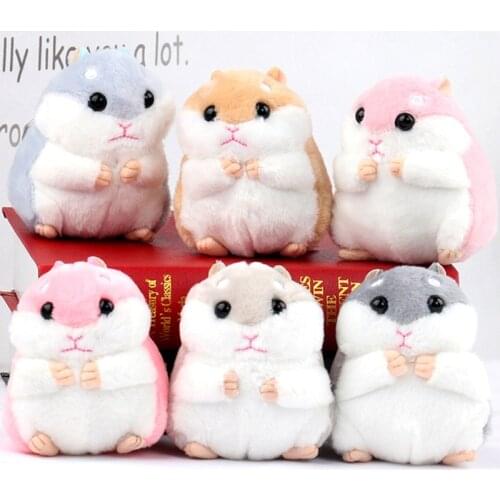 2020 New Fashion Cute Mini Cartoon Portable Hamster Plush Doll Pendant Keychain Mouse Keyring Toy