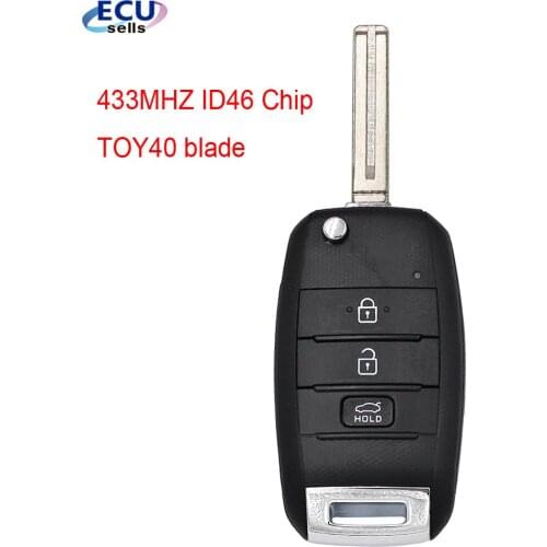 OEM 3 Button Remote Flip Car Key 433MHZ ID46 Chip For Kia K5 Sorento Sportage 2013 2014 2015 Keyless Fob