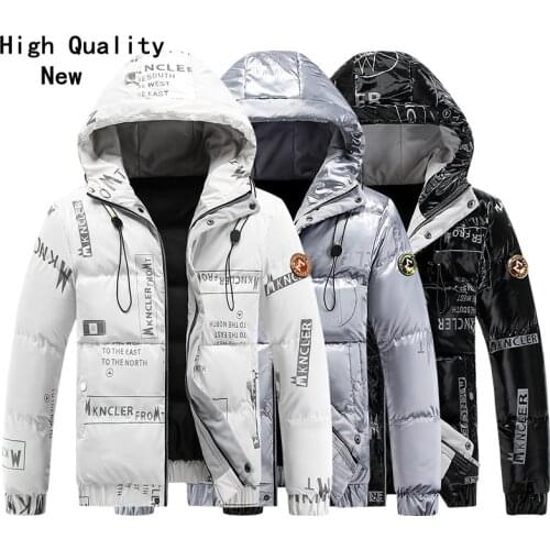 New Down Jacket Male Autumn Winter Parkas Men White Duck Down Jacket Hooded Outdoor Thick Warm Padded Snow Coat Oversize