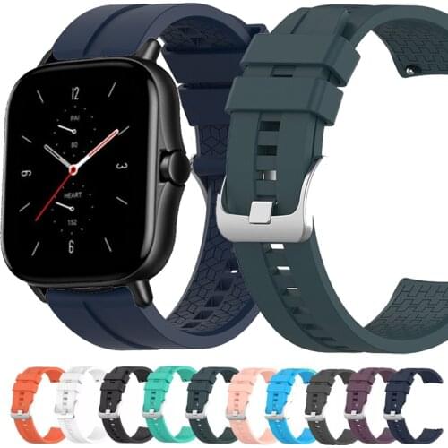20mm Watch Band For Huami Amazfit GTS 2 mini 2e gts2 Strap Silicone Watchbands Sport Bracelet correa amazfit gts ремешок