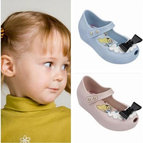 New Summer Girls Jelly Shoes Alice bow fashion fish mouth childrens summer sandals Kids Girl Toddler Princess sandals SO021