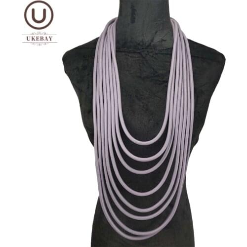 UKEBAY New Choker Necklace Women Big Statement Necklaces 5 Colors Handmade Luxury Jewelry Rubber Chokers Gothic Ethnic Jewellery