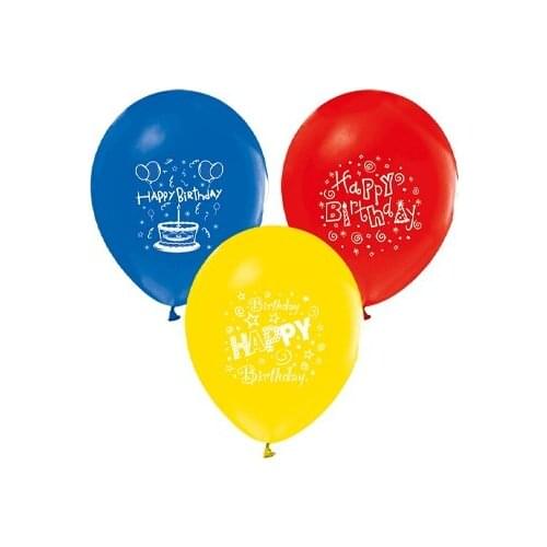 Happy Birthday Printed Balloon 10 Pcs