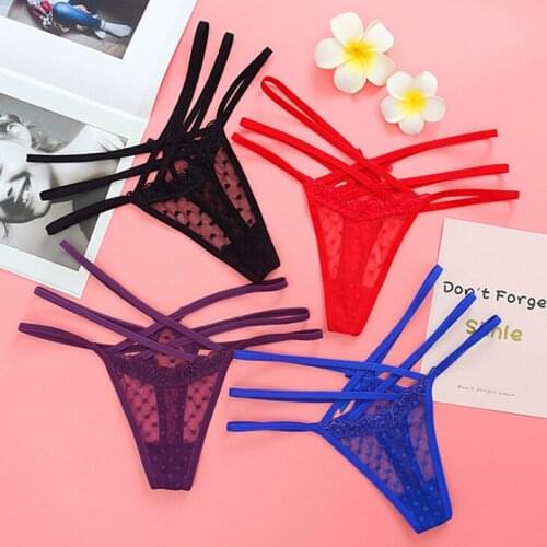 Women Underwear Sexy Lace Thong Panties Elastic Underwear Women Bandage G-string Sexy Straps Lingerie Ladies Seamless Briefs