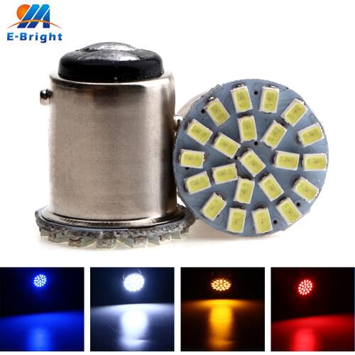 YM E-Bright 2PCS 24V Auto Bulbs S25 1156 BA15S 1206 22 SMD p21w Car Turn Signal Light 176Lm White Blue Yellow Red Car Styling