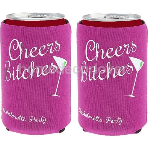 4pcs Beer Bottle Cooler Sleeves Holders Party Favor Cheers Bitches