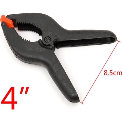 Hakkin 4PCS 4 Inch Plastic Nylon Spring Clamps Clip Tips Set for Paper Photo Backdrop Background Woodworking