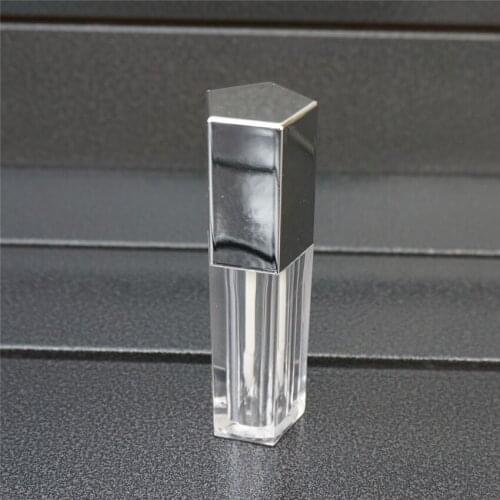 5/10/20/30/50pcs Empty Silver Plastic Lipgloss Bottle with Colored Cap, Creative Portable Lip Gloss Tube, Lipstick Tube