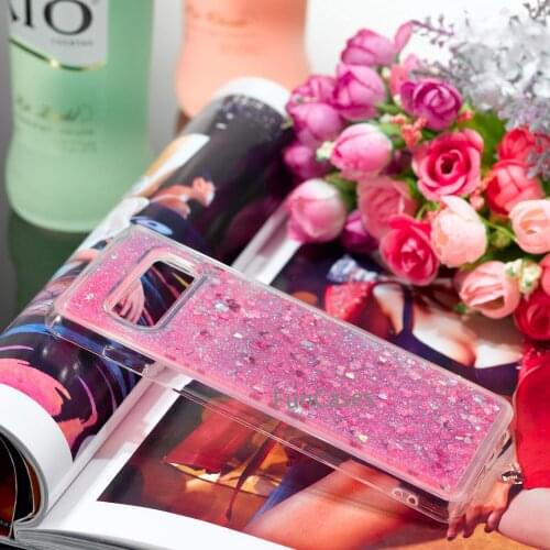 Glitter Liquid Silicone Soft TPU Case For Samsung Galaxy S10 Clear Protection Back Cover On For Samsung S10 s 10 Phone Bag capa