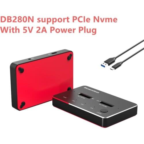 Blueendless Dual array SSD m.2 case Support PCIe NVME/NGFF with clone function SSD Type C 3.1 Solid Disk case ssd enclosure