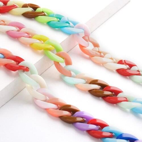 1 strand 80cm Acrylic Link Chain Women Glass Chain Face Mask Chain Necklace Strap Non-slip Eyeglass Holder Sunglass Strap Chain