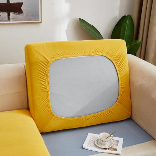 Sofa Cover With Elastic 1/2/3/4 Seater Sofa Cushions Yellow Color Slipcover For Living Room Nordic Home Decor Couch Cover