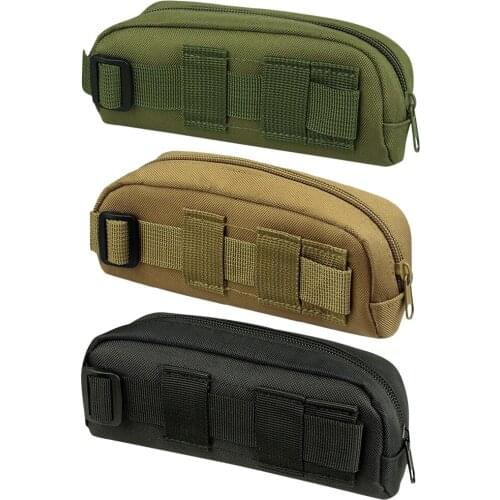 Outdoor Hunting Sunglasses Case Portable Zipper Molle Pouch Scratch-proof Goggles Box Nylon Waist Hanging Bag