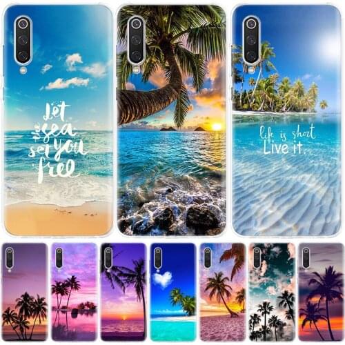 Summer Beach Sunset Palm Phone Case for Xiaomi Redmi Note 10 9S 9 8T 9 8 7 7A 8A 9A 9C 6A 6 S2 K20 S30 Pro Fashion Cover Capa