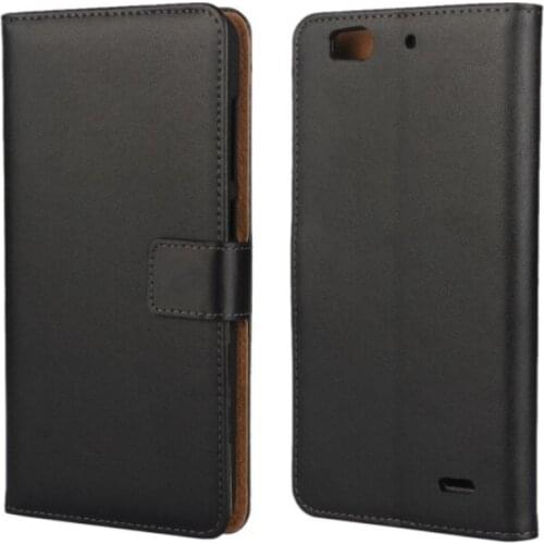 Black High Quality Genuine Leather Wallet Cover Case For ZTE Blade S6 Plus Q7 with Stand Function and Card Holder Phone Case