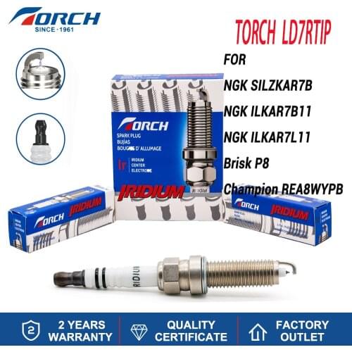 China Original TORCH Iridium Platinum Spark Plugs LD7RTIP Fit for DONGFENG NISSAN FAW TOYOTA Car Auto Automobiles NGK SILZKAR7B