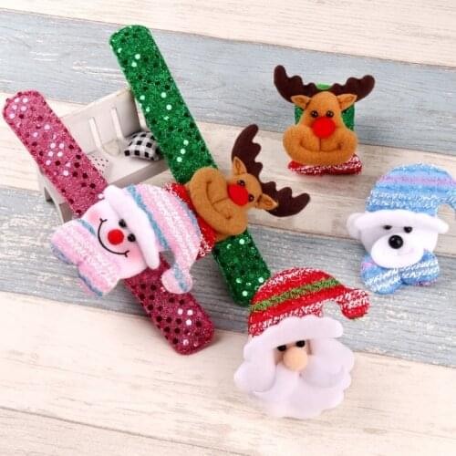 Kids Christmas Decorations Pat Cute Cartoon Christmas 2020 NewYear Gift Pat Toy Colorful Christmas Cloth Pat for Party Home