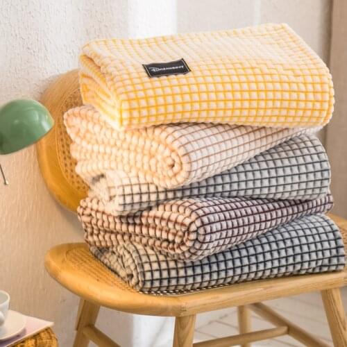 YanYangTian Home Textile Milk Fleece Blanket Cover Thick Bedspread on the bed Fluffy Plaid Sofa Cover for adult kids