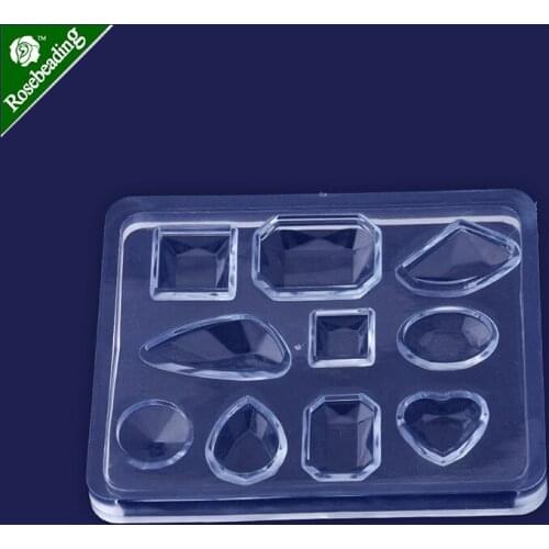 1 piece 61x76mm DIY Gem shape Silicone earring Mold For Epoxy Resin Jewelry Making Mould Tools
