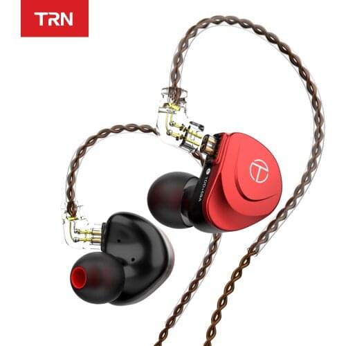 AK TRN V90S 5BA+1DD Hybrid Metal In Ear Earphone HIFI DJ Monitor Sport Earphone with 6N OCC Pure Copper Cable TRN V90 BT20S PRO