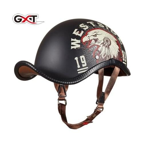 GXT Motorcycle Helmet Vintage Retro Scooter Half Helmet Casco Moto Helmet Moto Capacete Motorbike Riding Helmet M-2XL