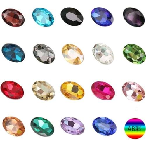5-50pcs Oval Shape Rhinestones Applique Non Hotfix Glue on Acrylic Strass Crystal Stones For DIY Craft Scrapbook Decoration