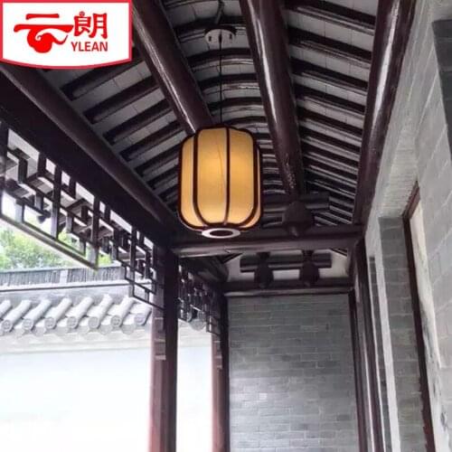 Chinese Style Wooden Antique Sheepskin Wax Gourd Lantern Balcony Waterproof Advertising Decorative Lamp Chandelier Lantern