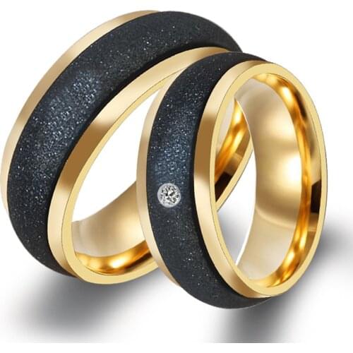 Simple Frosted Turn Ring Fashion Titanium Steel Couple Ring Valentines Day Woman Jewellery Ring
