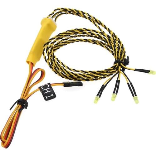 Lamps Kit Simulation Linkage 4 LED Lights Set for RC Cars 1/10 1/8 On-Road Truggy Buggy Turn-Light Steering-Lamp