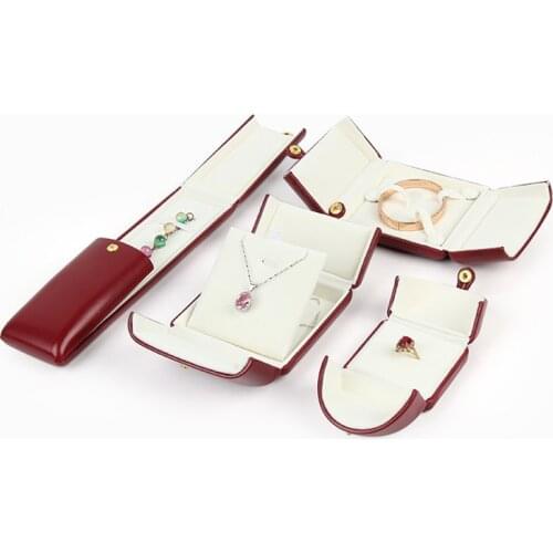 Red double open jewelry Bracelet box marriage birthday valentines day birthday surprise Necklace gift box