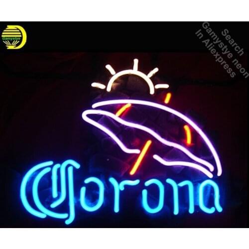 Neon Sign for Coron Umbrella Neon Bulb sign Iconic handcraft neon signboard beer Room neon wall lights Sailing anuncio luminos