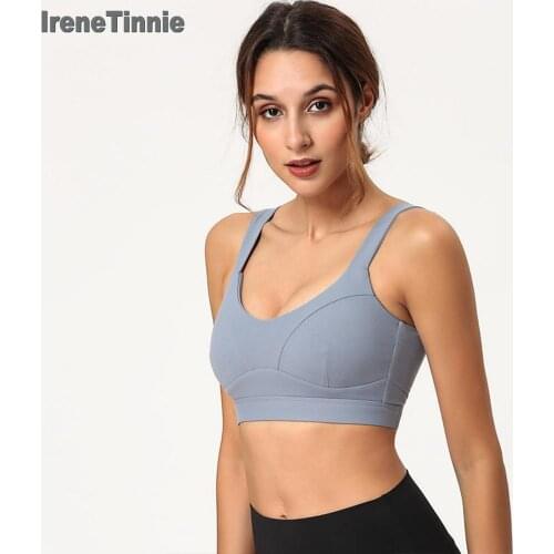 Adjustable Women Sport Bra Plus Size Crop Top Running Fitness Gym Bra Padded Athletic Super Push Up Sports Bra Active Wear