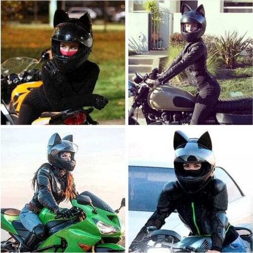 Black Cat Helmet Full Face Modular Motocross Helmet Racing Off Road Safety Helmet For Adult ABS Material