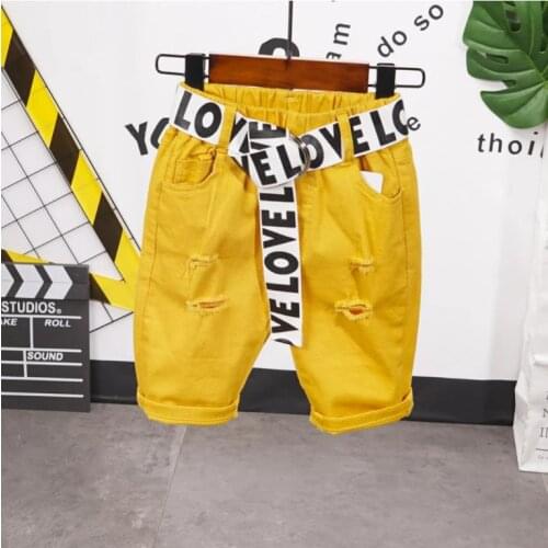 New Hot Summer Kids Clothes Toddler Baby Boys Shorts 2-7Year Children Shorts Boy Girl Ripped Shorts Children Casual Pants