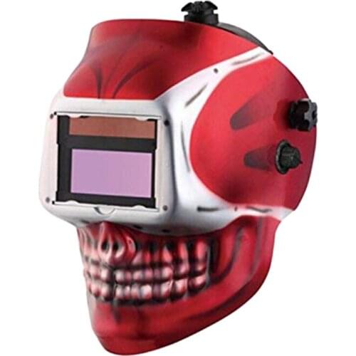 Solar Auto Welding Mask /Welding Helmet/Welder Cap/Goggle Face Mask for Tig Mig Mma Welding Equipment( Red Skull )
