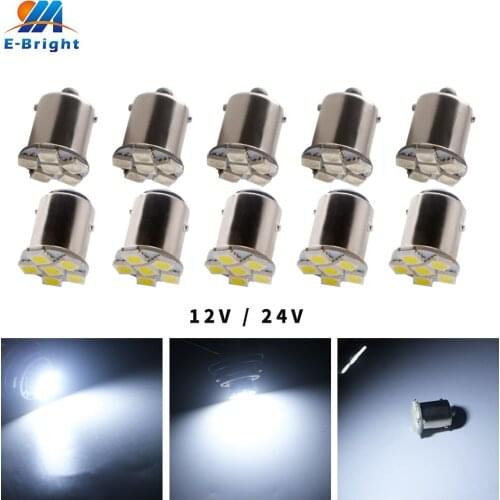 10pcs 12V 24V DC 5050 6 SMD 1156 BA15S 1157 BAY15D LED Bulbs for Auto Car Truck Indicator Brake Light Turn Signal White Red Blue