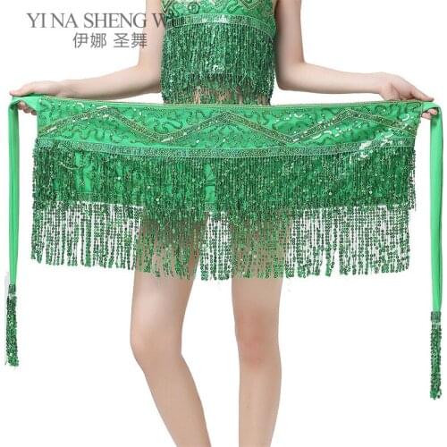 Belly Dance Womens Accessories Belt 9 Colors of Belly Dance Hip Scarf Fashion Sequin Belt Dance Practice Performance Hip Scarf