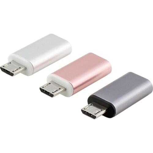 USB3.1 USB-C Type-C Female to Micro USB 2.0 5Pin Male Data Adapter with Alloy shell for Tablet & Mobile Phone