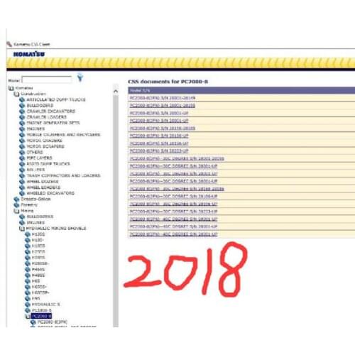 Komatsu EPC parts catalouge 2020+KOMATSU CSS 2018 FULL SET MANUAL+hard disc