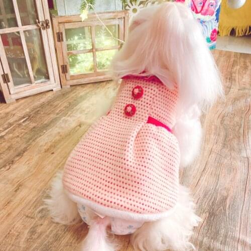 Winter Dog Dress Doggy Puppy Cat Chihuahua Yorkshire maltese Pomeranian Clothes Bichon Poodle Schnauzer Pet Clothing Dresses