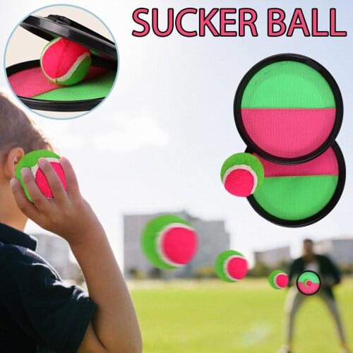 1 Set Kids Sucker Sticky Ball Toy Outdoor Sports Catch Ball Game Set Throw And Catch Parent-Child Interactive Outdoor Toys
